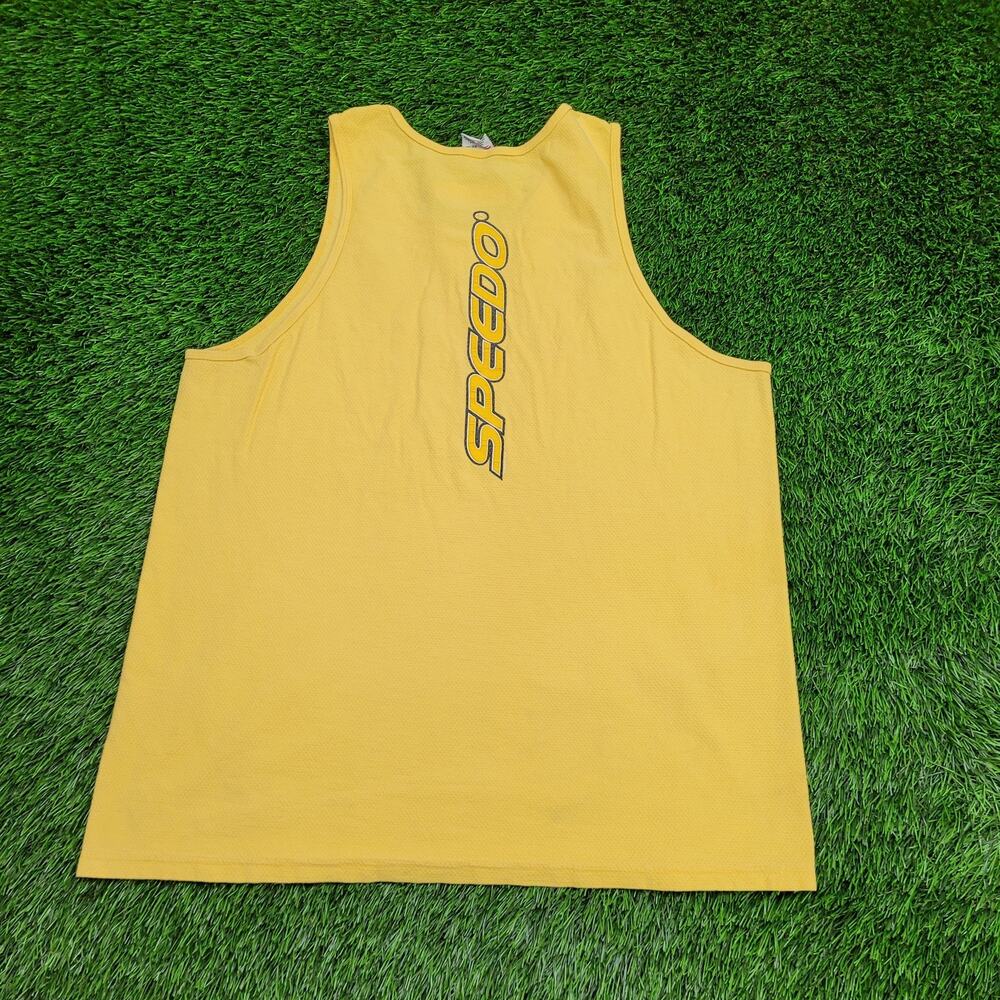 Vintage 90s Speedo Tank-Top L/XL 22x30 Yellow USA Made
